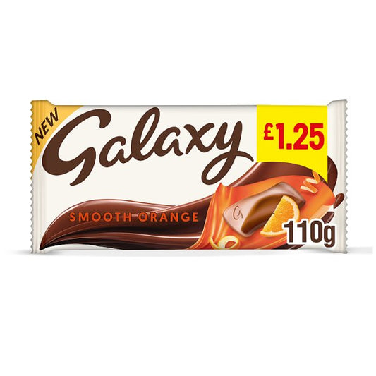 Galaxy Orange Milk Chocolate Block Bar 110g