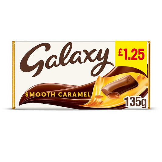 Galaxy Smooth Caramel & Milk Chocolate Block Bar 135g