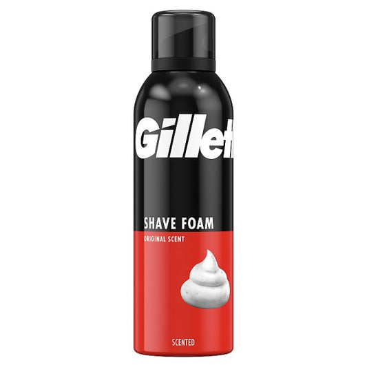 Gillette Classic Shave Foam Original Scent, Quick & Easy Shave, 200ml