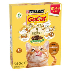 Go-Cat with a Tasty Chicken and Turkey Mix and with Vegetables 1+ Years 340g