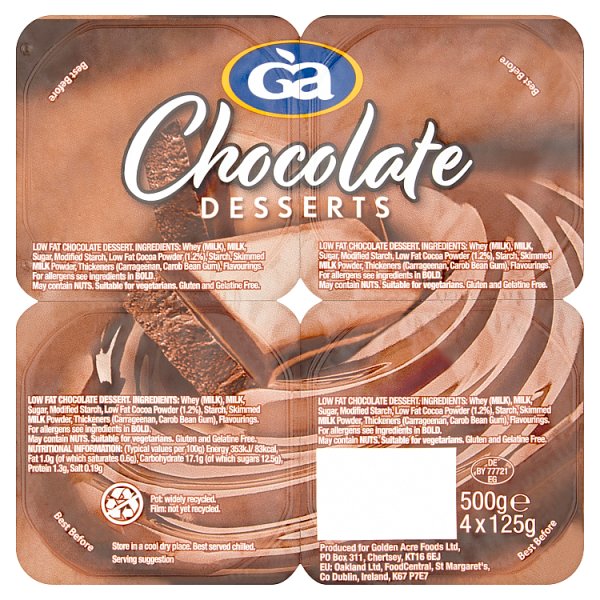 Golden Acre Chocolate Desserts 4 x 125g (500g)