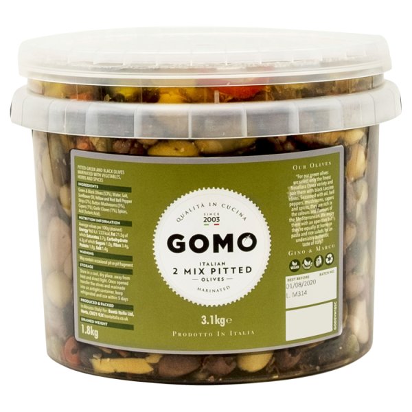 Gomo 2 Italian Mix Pitted Olives 3.1kg