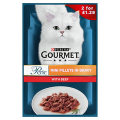 Gourmet Perle Mini Fillets in Gravy with Beef 85g