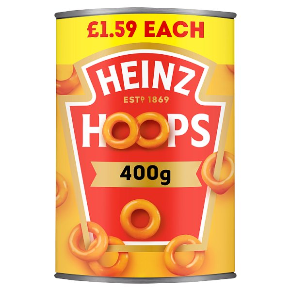 Heinz Hoops Shaped Pasta in a Juicy Tomato Sauce 400g