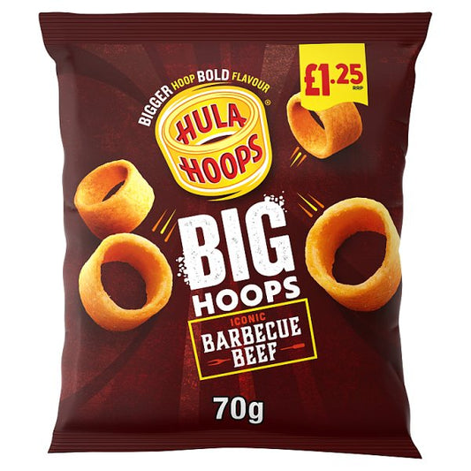 Hula Hoops Big Hoops Iconic Barbecue Beef Flavour 70g