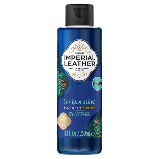 Imperial Leather Invigorating Body Wash for Men Blue Cypress & Eucalyptus 250ml