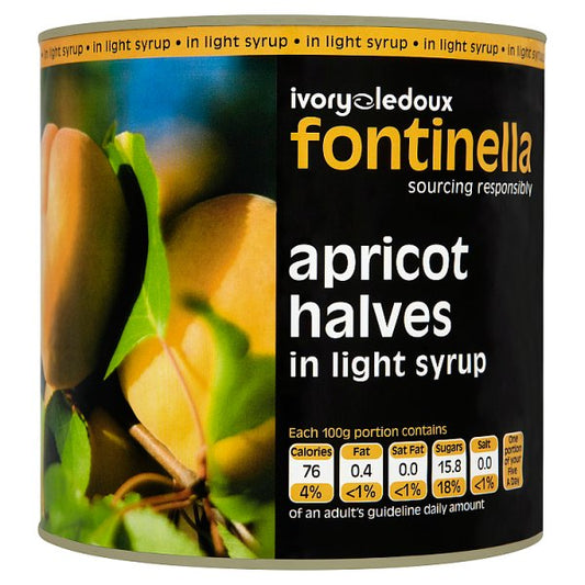 Ivorys Ledoux Fontinella Apricot Halves in Light Syrup 2.5kg