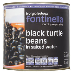 Ivorys Ledoux Fontinella Black Turtle Beans in Salted Water 2.5kg