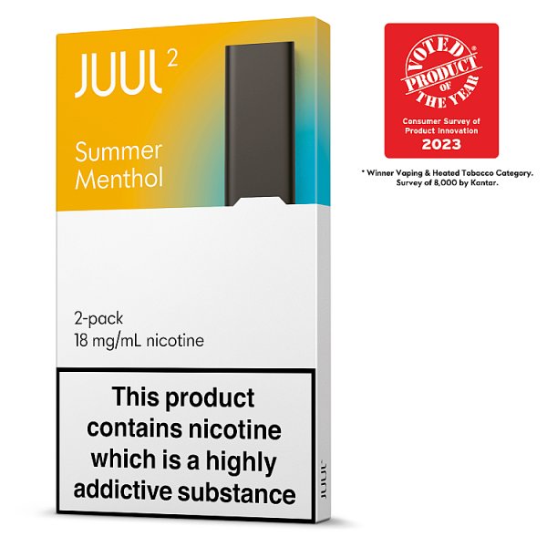 JUUL2 Pods Summer Menthol (Pack of 2) 18mg/ml Nicotine Content