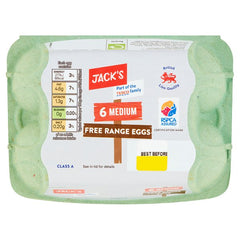 Jack's 6 Medium Free Range Eggs