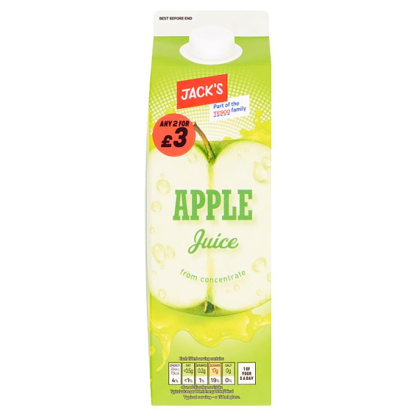 Jack's Apple Juice from Concentrate 1 Litre