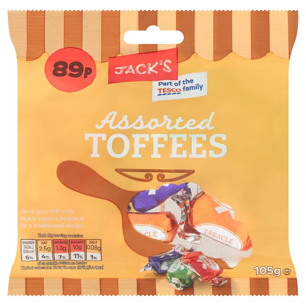 Jack's Assorted Toffees 105g