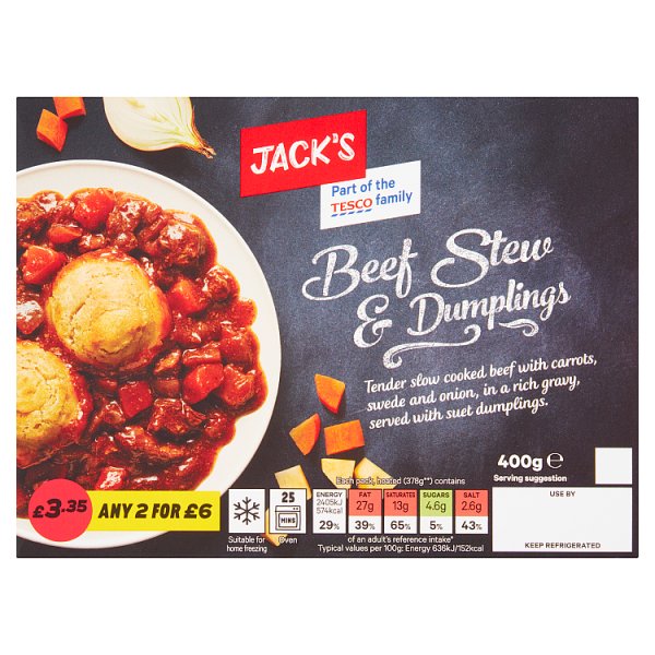 Jack's Beef Stew & Dumplings 400g