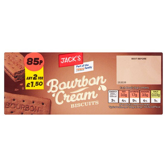 Jack's Bourbon Cream Biscuits 150g