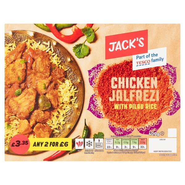 Jack's Chicken Jalfrezi with Pilau Rice 400g