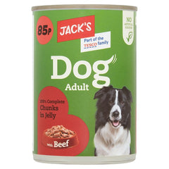 Jack's Dog Adult Chunks in Jelly with Beef 415g