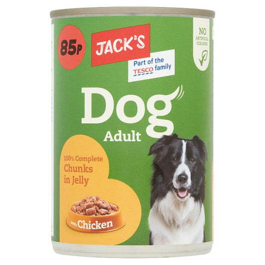 Jack's Dog Adult Chunks in Jelly with Chicken 415g