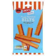 Jack's Fizzy Rainbow Belts 145g