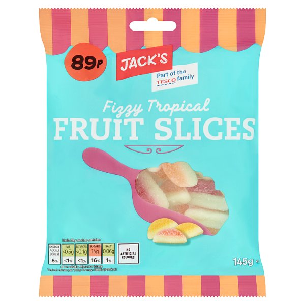 Jack's Fizzy Tropical Fruit Slices 145g