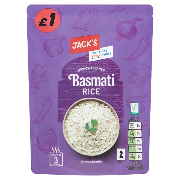 Jack's Microwaveable Basmati Rice 250g