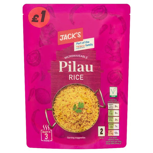 Jack's Microwaveable Pilau Rice 250g