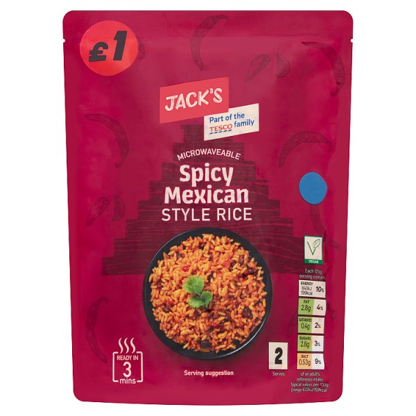 Jack's Microwaveable Spicy Mexican Style Rice 250g