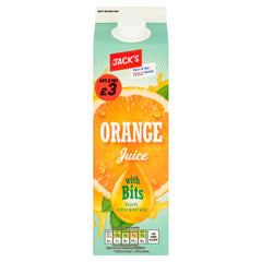 Jack's Orange Juice with Bits from Concentarte 1 Litre