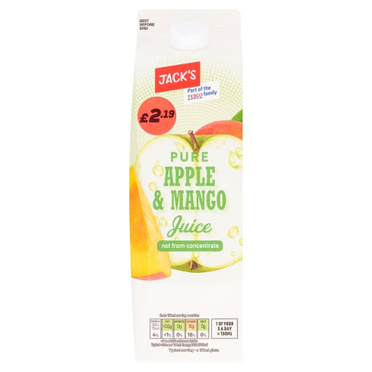 Jack's Pure Apple & Mango Juice not from Concentrate 1 Litre