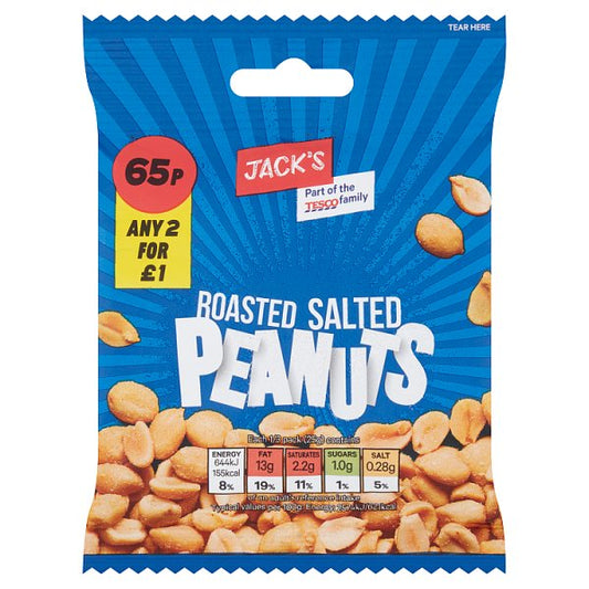 Jack's Roasted Salted Peanuts 75g