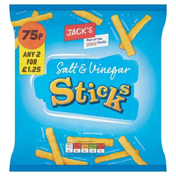 Jack's Salt & Vinegar Sticks 70g