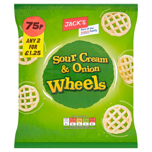 Jack's Sour Cream & Onion Wheels 70g