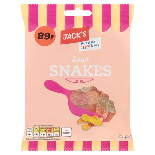 Jack's Sour Snakes 145g