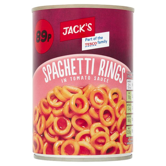 Jack's Spaghetti Rings in Tomato Sauce 410g