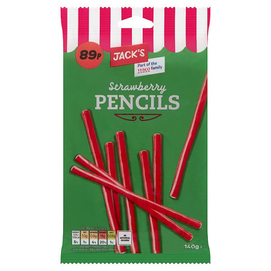 Jack's Strawberry Pencils 140g