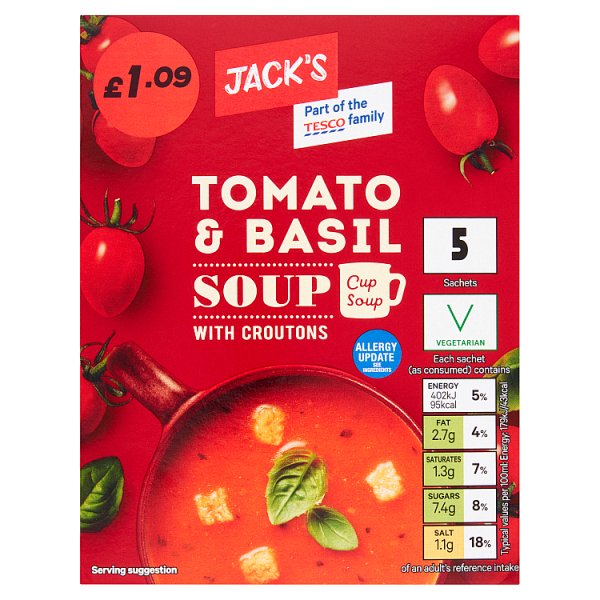 Jack's Tomato & Basil Cup Soup 120g