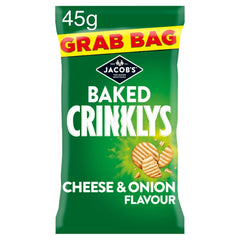 Jacob's Baked Crinklys Cheese & Onion Grab Bag 45g