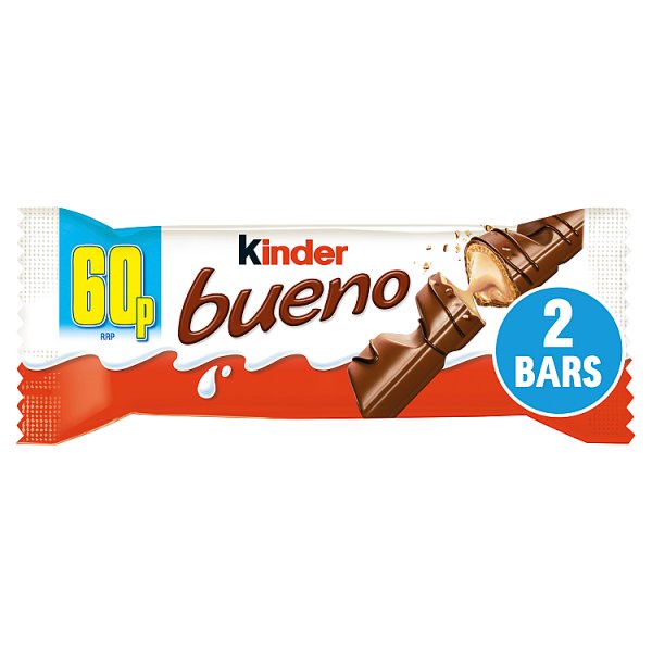 Kinder Bueno Chocolate Milk Chocolate and Hazelnuts PMP 43g