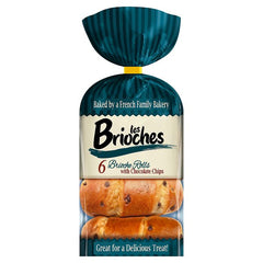 Les Brioches 6 Brioche Rolls with Chocolate Chips 210g