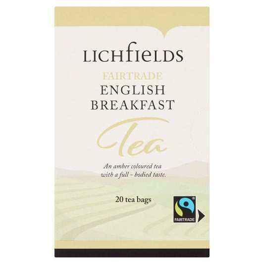 Lichfields Fairtrade English Breakfast 20 Tea Bags 40g