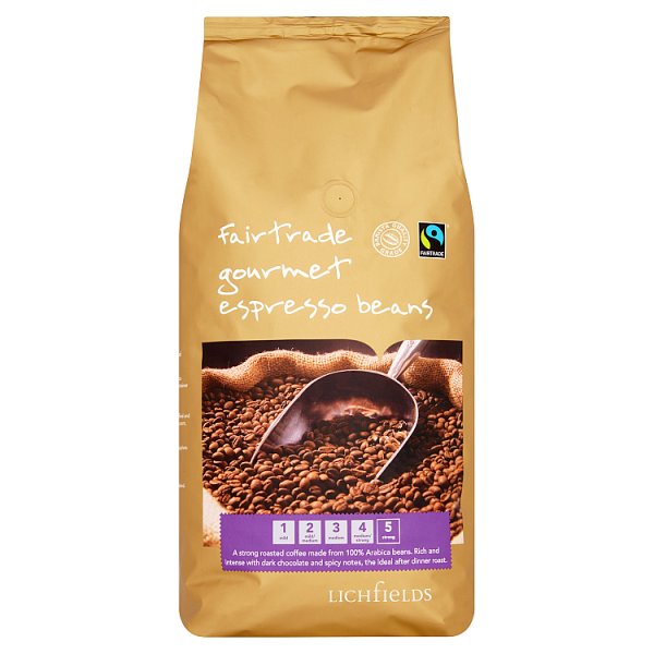 Lichfields Fairtrade Gourmet Espresso Beans 1kg