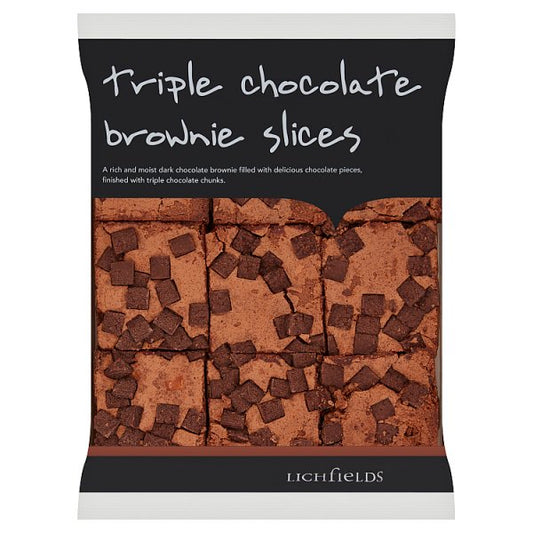 Lichfields Triple Chocolate Brownie Slices 675g