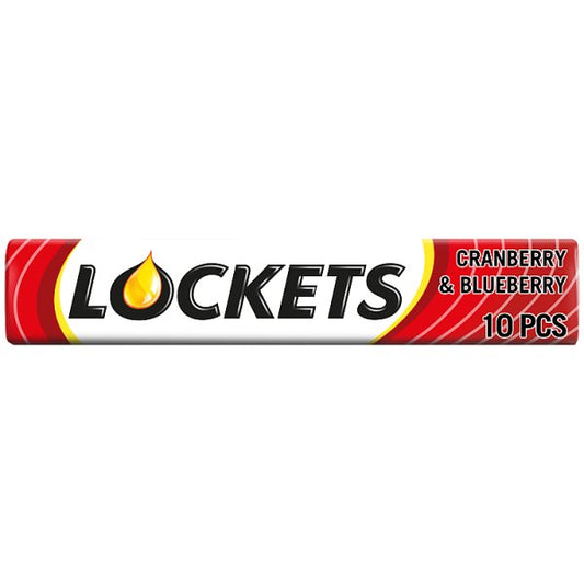 Lockets Cranberry & Blueberry Cough Sweet Menthol Lozenges 41g