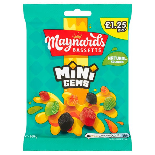 Maynards Bassetts Mini Gems 160g