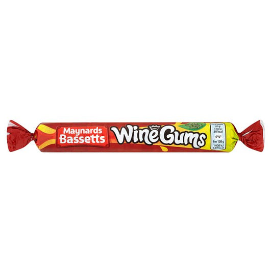 Maynards Bassetts Wine Gums Sweets Roll 52g