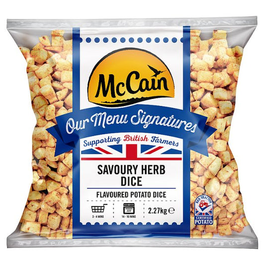 McCain Our Menu Signatures Savoury Herb Flavoured Potato Dice 2.27kg