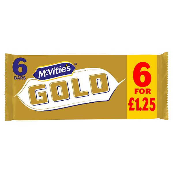 McVitie's 6 Gold Caramel Flavour Biscuit Bars 10.6g