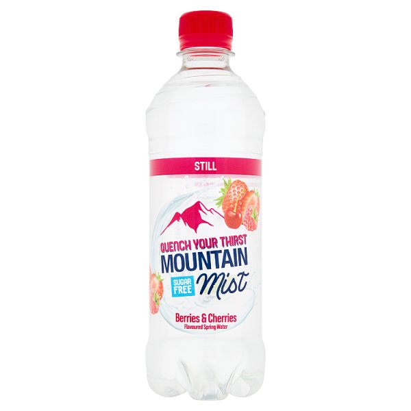 Mountain Mist Berries & Cherries Flavoured Still Spring Water 500ml