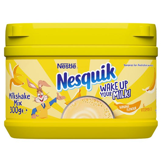 Nesquik Banana Flavoured Milkshake Powder 300g Tub