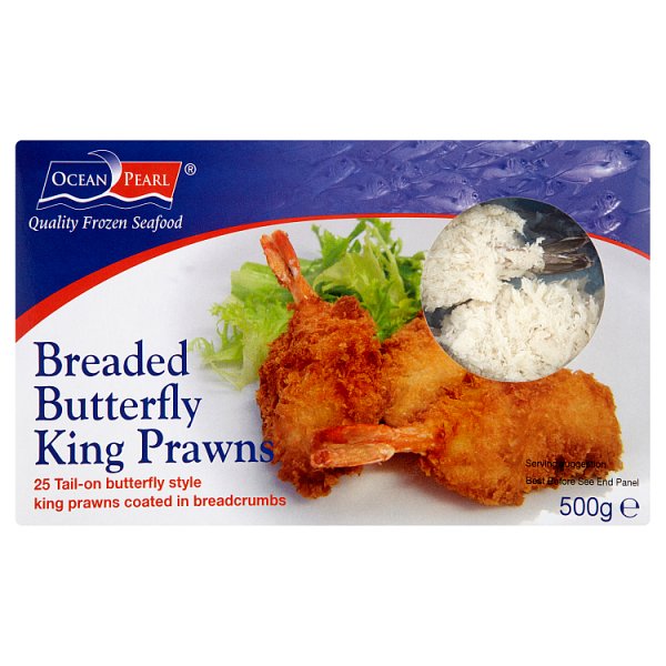 Ocean Pearl Breaded Butterfly King Prawns 500g (25 Pieces)