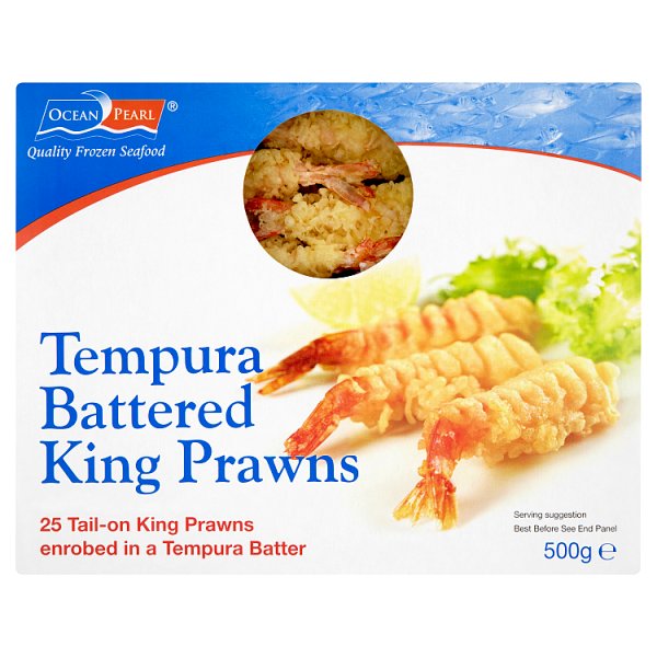 Ocean Pearl Tempura Battered King Prawns 500g (25 Pieces)